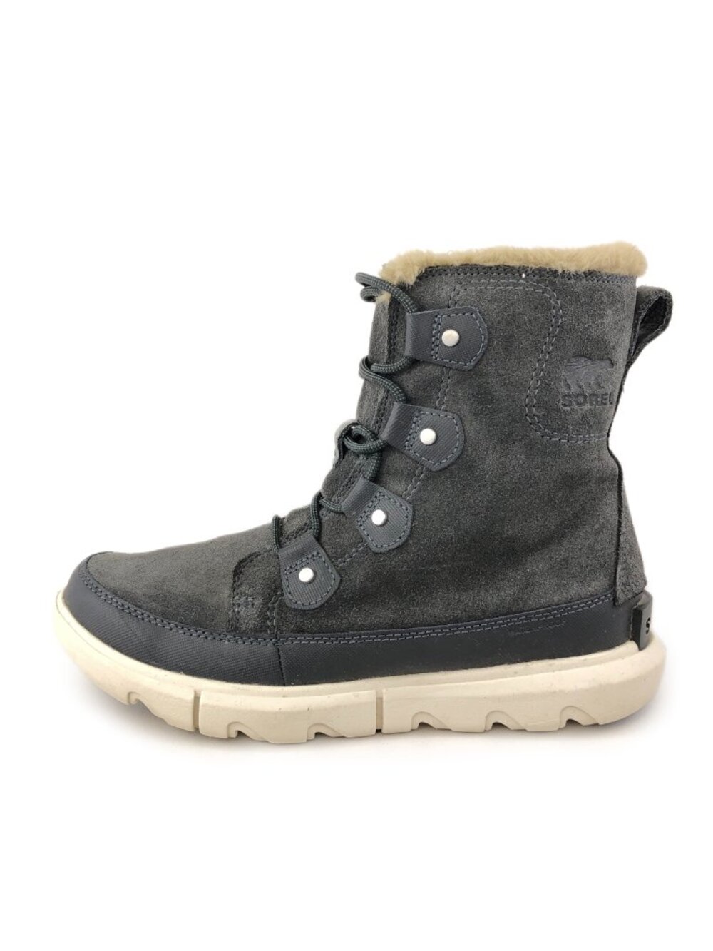 Sorel Explorer II Joan Gray Leather Winter Boots 8.5
